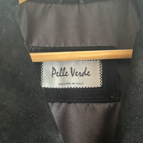 Real suede leather blazer jacket, brand new. Black colour. Size XS. Ital… - Picture 2 of 12